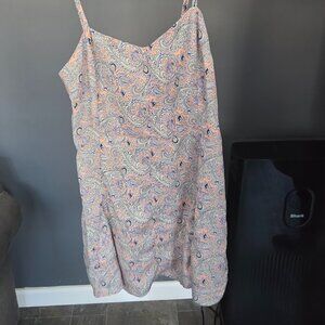 Paisley mini dress in pink